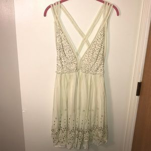 Free People Francis Mini Dress in mint NWT